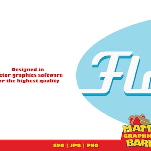 Flo's v8 Cafe logotyp SVG - Bilar SVG - Blixten McQueen bild 3