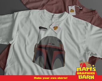 Boba Fett SVG - Layered SVG file - Boba Fett helmet svg - Star Wars SVG - Cricut and Silhouette Studio compatible - The Mandalorian