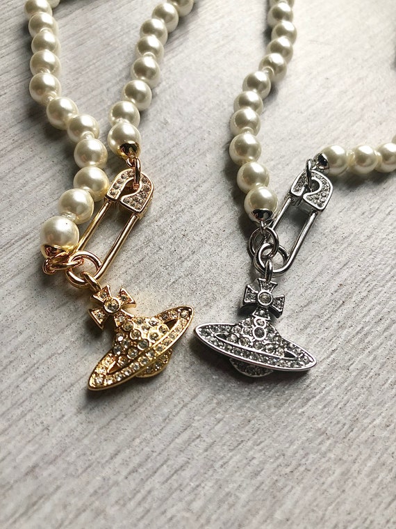 Lucrece Pearl Necklace Orbit Bas Drop 