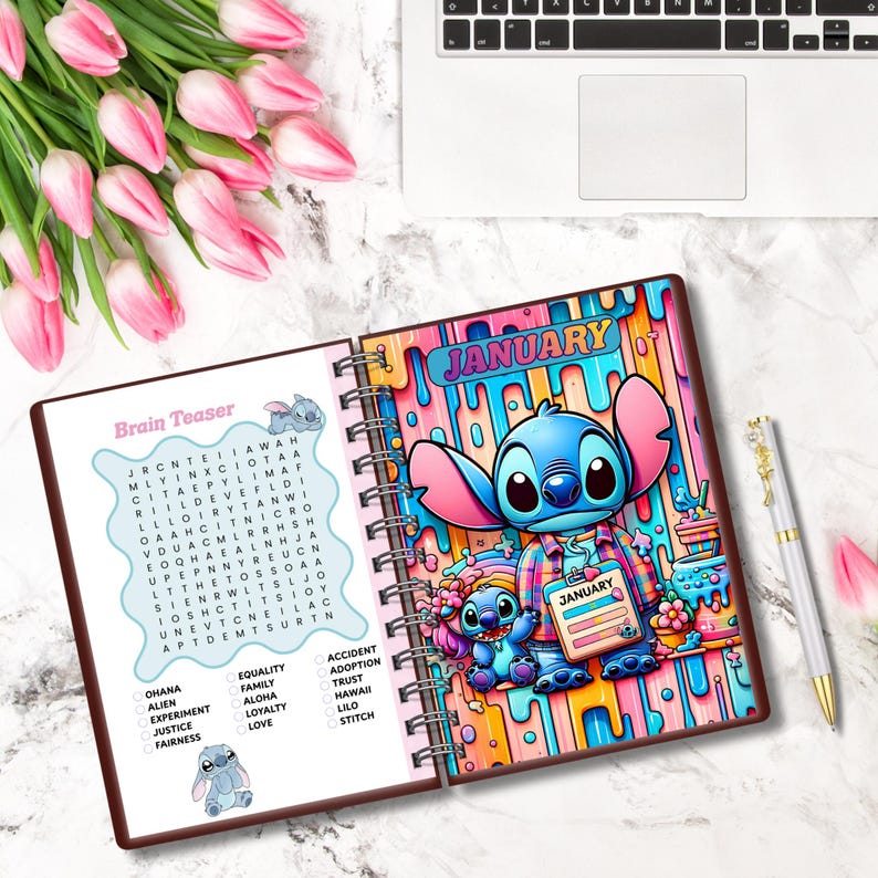 2026 Digital File - Blue Alien Character Planner, Bright Colorful ...