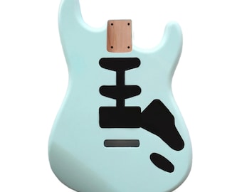 Stratocaster Gitaarbody HSS - Sonic Blue Nitro Satin - 2-delig Amerikaans elzenhout