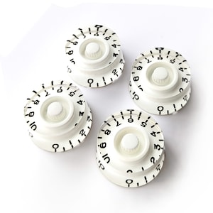 Speed Control Knobs – Volume Tone for Gibson & Epiphone Les Paul – White