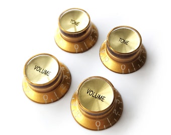 Manopole riflettore Top Hat Bell – Controlli del volume e del tono per Gibson e Epiphone – Oro