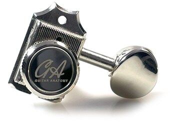 TESTE MACCHINA CROMATE VECCHIO STILE PER CHITARRA 6 In Una - Foto 11