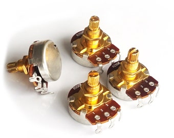 GA Gold Guitar Pots – Potentiometer Vol / Tone 250k 500k A or B Linear/logarithmic