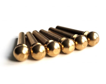 Vintage Brass Acoustic Guitar Bridge Pins