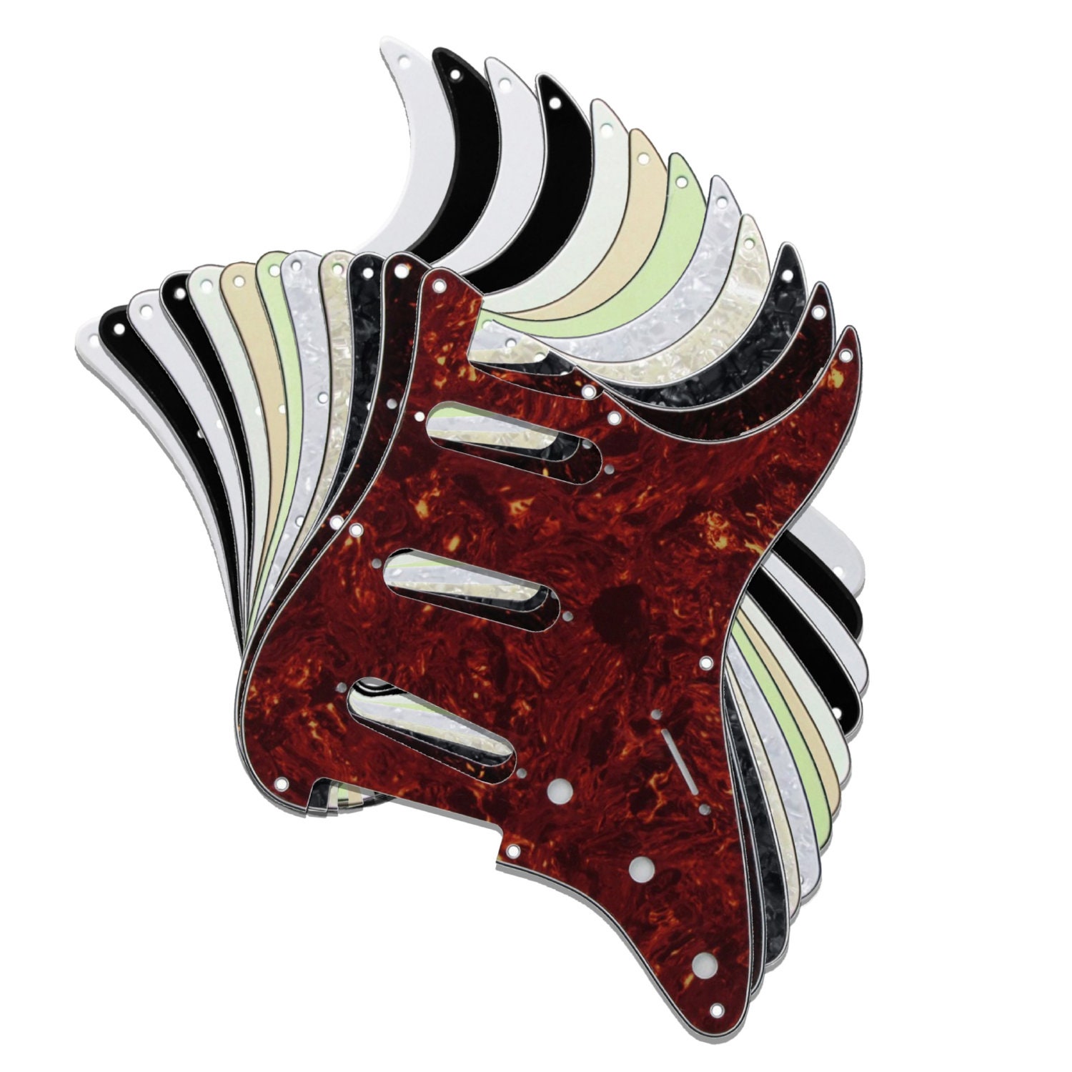 8-otworowa płytka ochronna Stratocaster do gitary elektrycznej, pasująca do Fender USA MEX SSS
