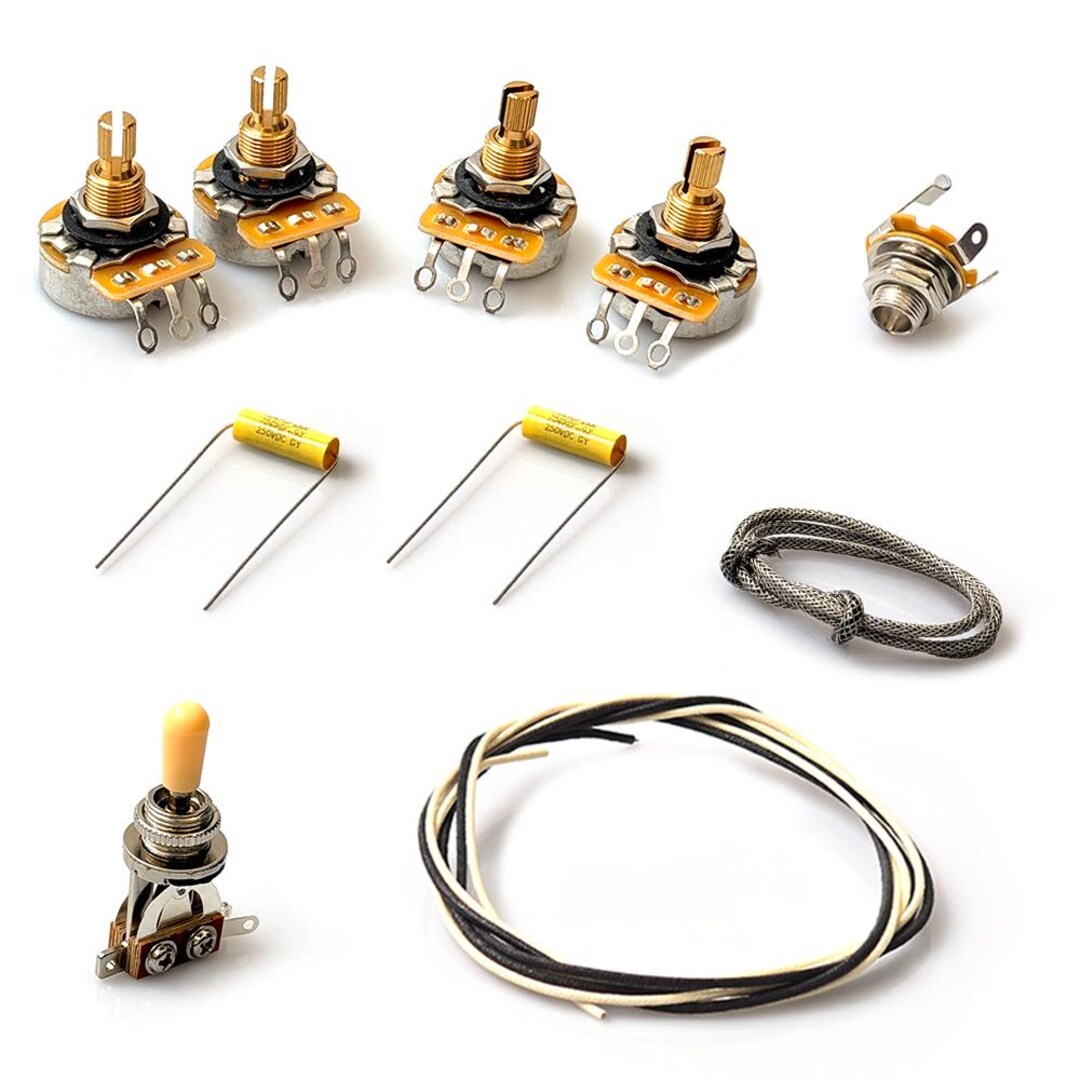 Les Paul Wiring Kit - 50s Style Layout - Pro (CTS, Switchcraft, Mallory ...