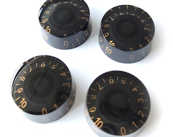 Speed Control Knobs – Volume Tone for Gibson & Epiphone Les Paul – Black Gold