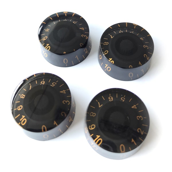 Speed Control Knobs – Volume Tone for Gibson & Epiphone Les Paul – Black Gold