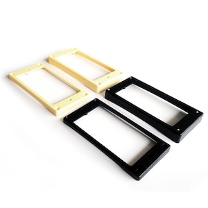 Humbucker Pickup Curved Base Mounting Ring Surrounds Les Paul,ES - Cream, Black PR009 PR010