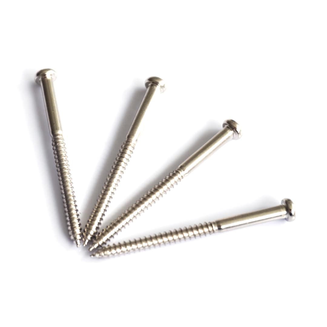 Nickel Pickup Mounting Screws & Springs – Set Of 4 For P Bass, J Bass & P90 Soapbar Pickups