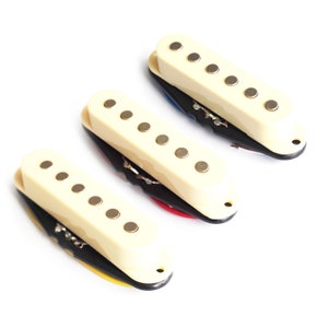Micro à simple bobinage pour guitares stratocaster - Crème (jeu complet)