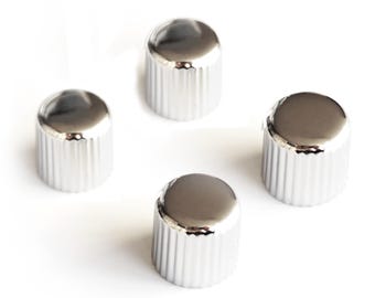 Chrome Vintage Control Knobs for Guitars or Amps