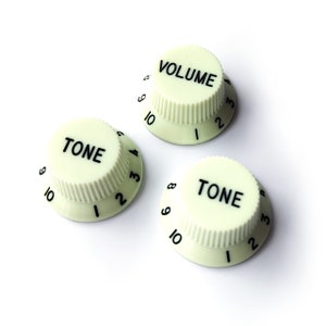 Stratocaster Tone & Volume Knobs – Set or Individual – White, Cream, Mint, Black image 10