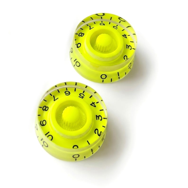 Speed Control Knobs – Volume Tone for Gibson & Epiphone Les Paul – Lime Green