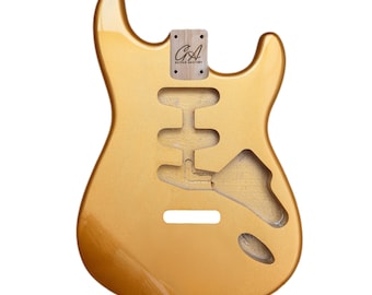 Stratocaster-gitaarbody - Firemist Gold - 2-delig Amerikaans elzenhout