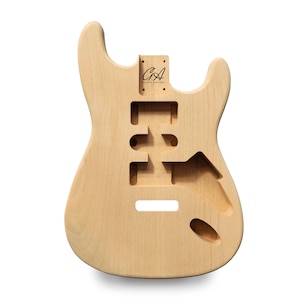Stratocaster Guitar Body HSH - Unfinished - 2 Piece American Alder