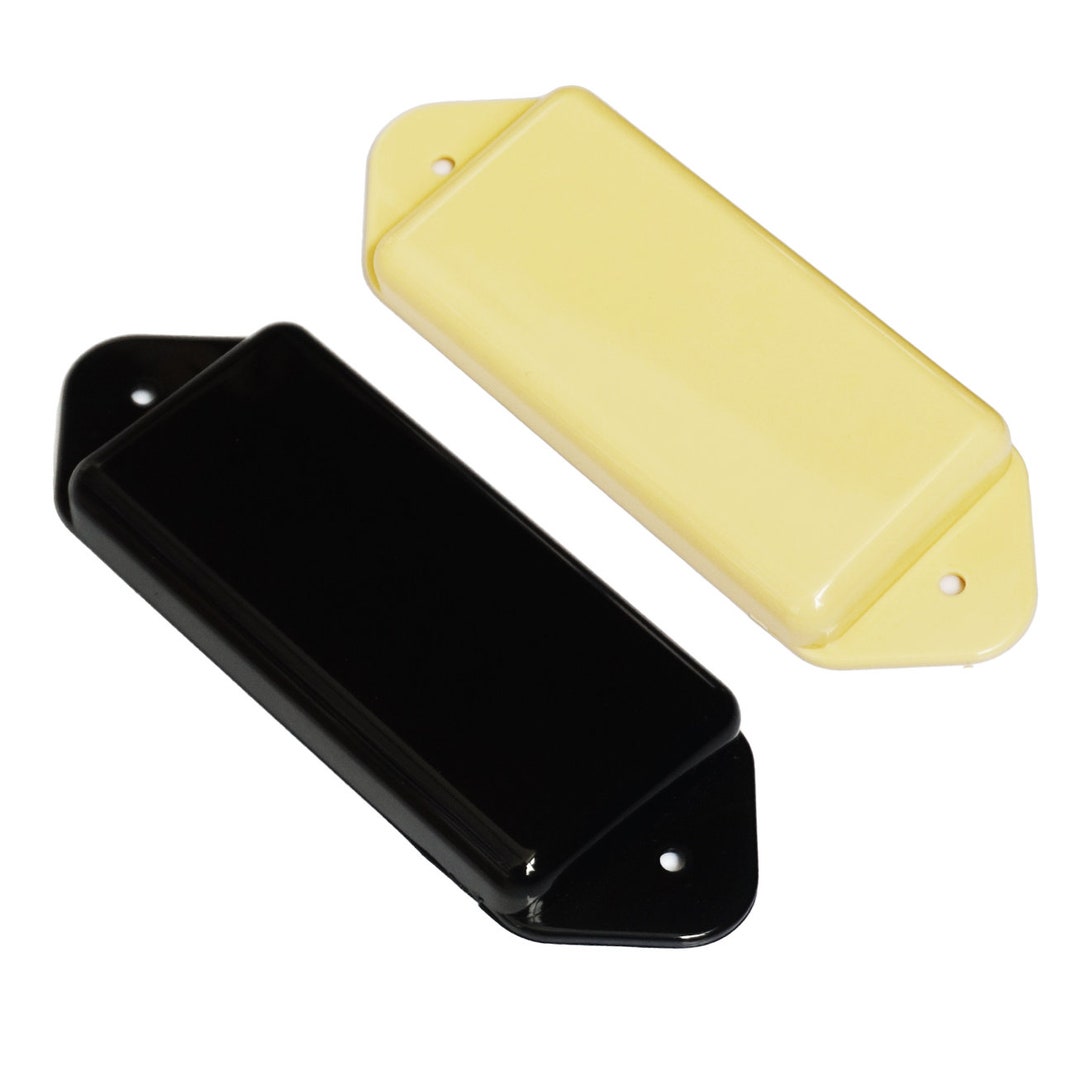 2 Coppie Coperture Pickup Per Chitarra Stile P-90 Dogear - PN-DNH-NB, Fori Senza Fori, Colore Nero