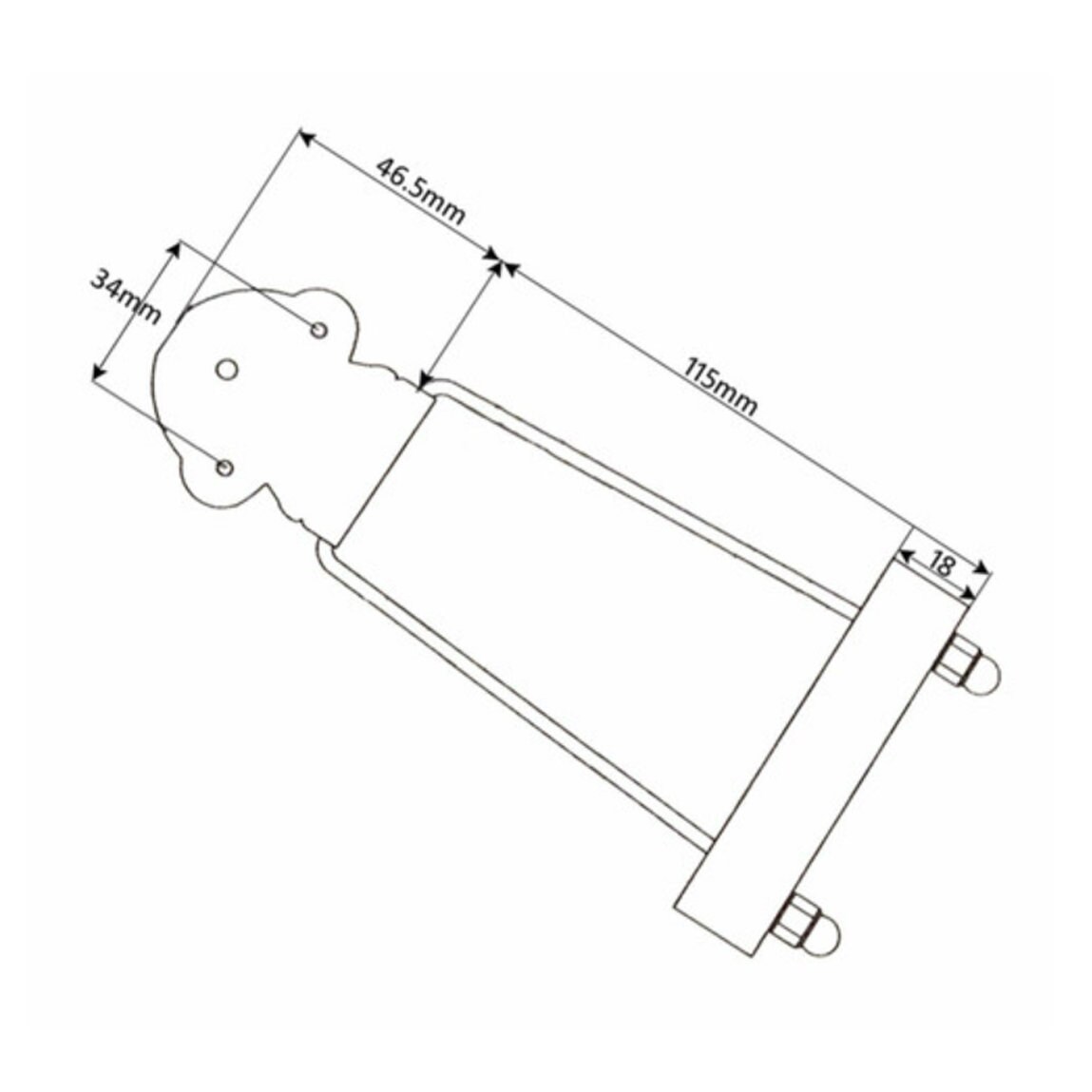1 Set Jazzgitarre Bridge Trapez-Saite Für Hohlkörper-Archtop-Gitarre Gitarrensteg System Set (Color : Silver
