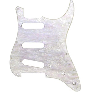 Galactic Pearl Stratocaster Electric Guitar Pickguard Galactic White