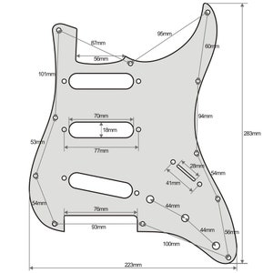 Galactic Pearl Stratocaster Electric Guitar Pickguard image 2