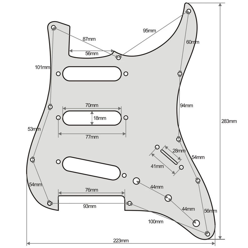 Galactic Pearl Stratocaster Electric Guitar Pickguard image 2