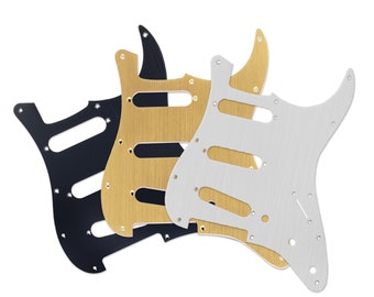 Brushed Aluminium Stratocaster Electric Guitar Pickguard