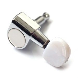 Accordeurs anatomiques pour guitares Stratocaster et Telecaster - Chromés avec mécaniques Pearl GA05