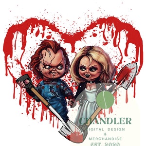 Halloween chucky horror  png for sublimation bride of chucky
