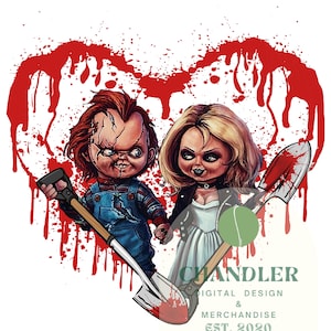 Halloween chucky horror  png for sublimation bride of chucky