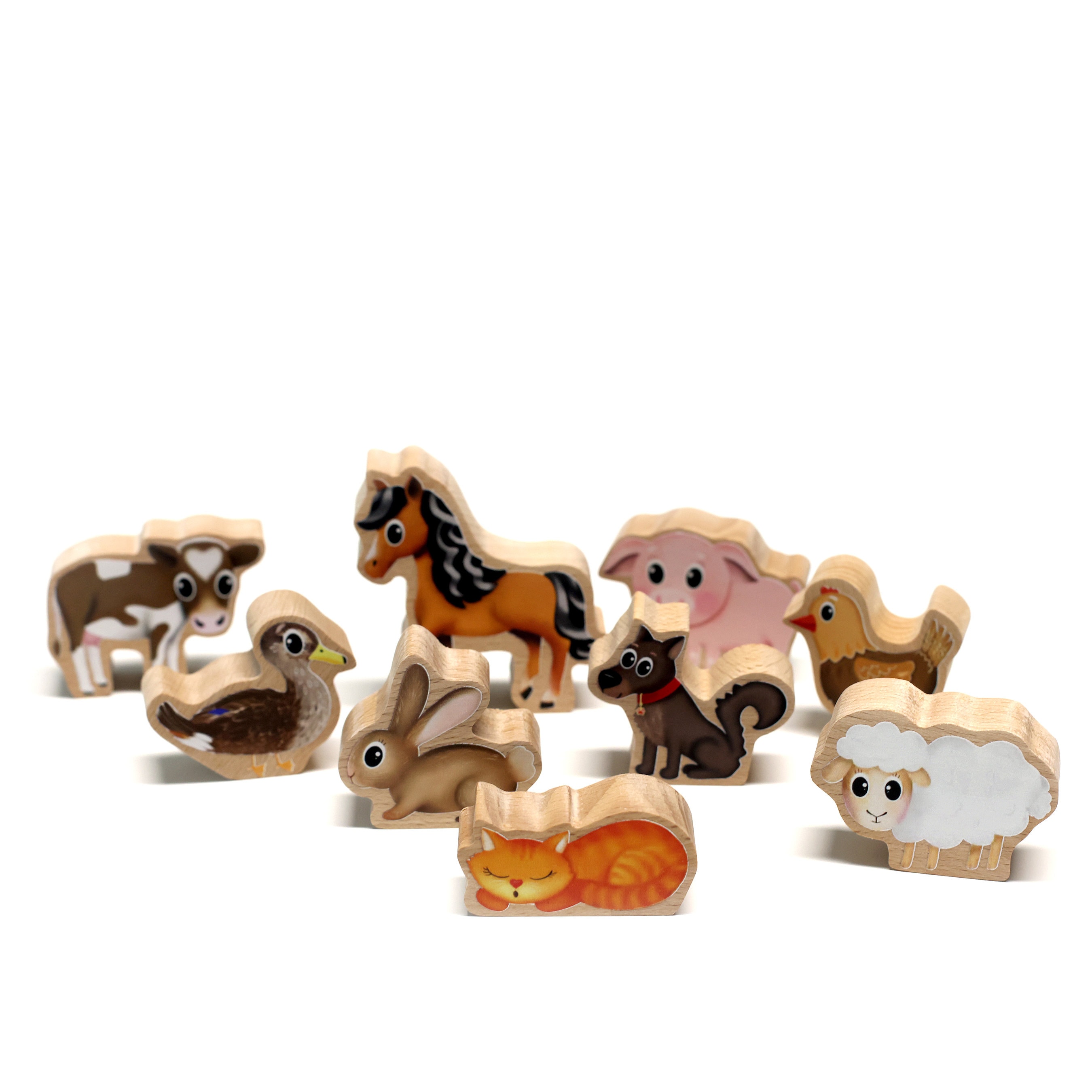 Wooden Animal Play Set - FARM ANIMALS - Etsy