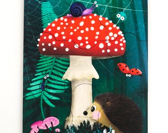 Wooden Puzzle Amanita Red Mushroom (9/16/30 pieces)