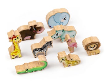 Wooden Animal Play Set - AFRICA