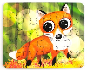 Wooden Puzzle Fox (9/16/30 pieces)