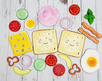 Wooden Play Set - Sandwich