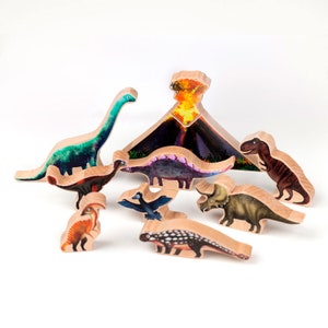 Wooden Animal Play Set - DINOSAURS
