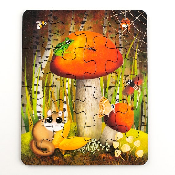 Wooden Mushroom Puzzle