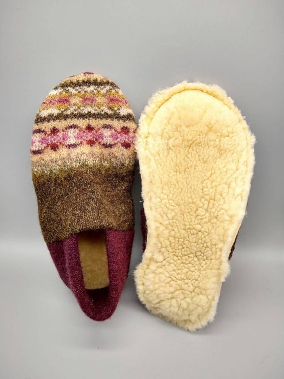 Felted Wool Sweater Slippers (6)