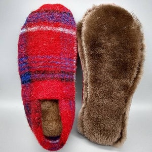 Felted wool sweater slippers (6.5)