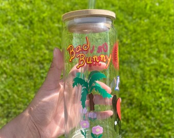 Bad bunny Bamboo glass can – Irlanda's PFC