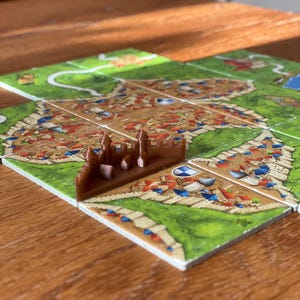 Carcassonne Expansion "Half Castle" 3D Printing - 10 Castle Halves