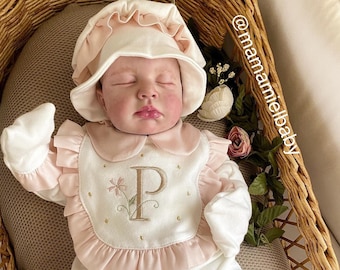 Roupa personalizada para recém-nascidos, roupa para casa, roupa de hospital para recém-nascidos, roupas de bebê com design especial, roupas de meninas, macacão para recém-nascidos