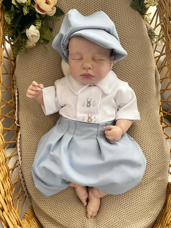 Baby Boy Short Handmade Body and Cap Baby Boy Clothing Baby Boy Clothes Handmade Body Handmade Baby Layette Baby Boy Gift Baby Shower