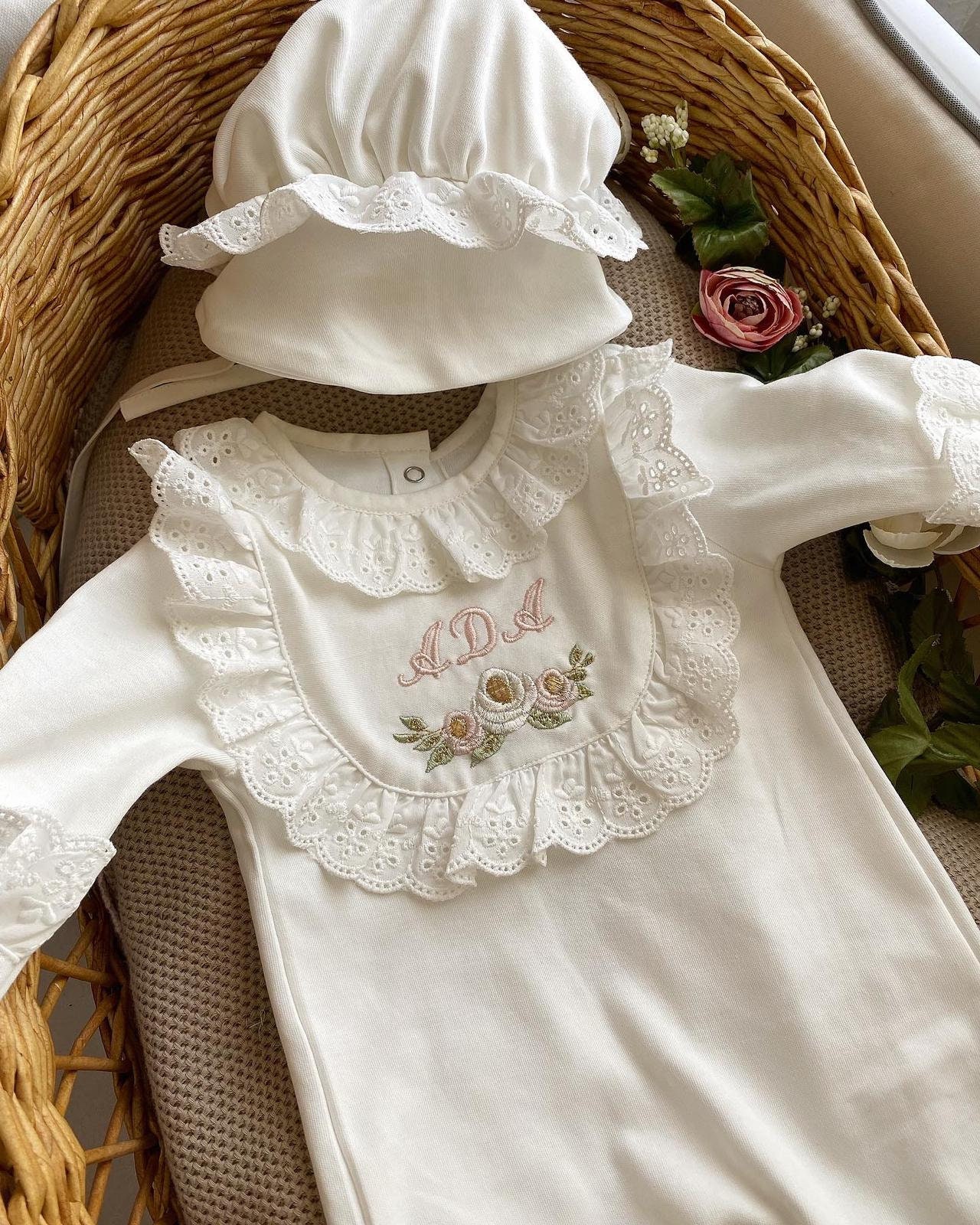Ropa de bebé personalizada para niño y niña, traje de regreso a casa, recién nacido personalizado que llega a casa desde el hospital 0-3 meses