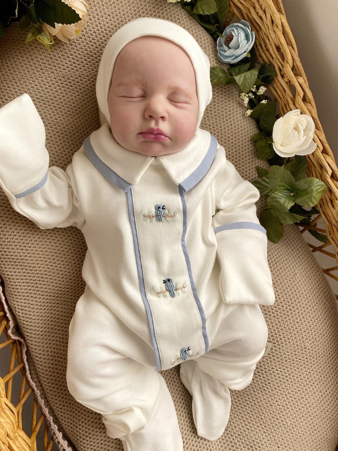 Handmade Baby Boy Hospital Outfit, Handmade Baby Outfit, Baby Boy