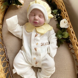 Personalised Newborn Outfit, Handmade Newborn Outfit, Coming Home Outfit, Newborn Hospital Outfit, Baby Girl Clothes, Baby Clothes