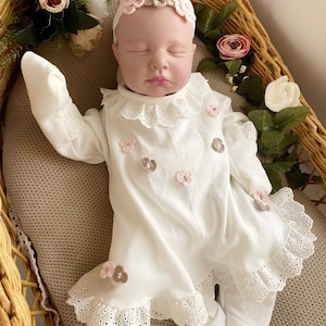 Newborn Girl Coming Home Outfit, Newborn Outfit, Baby Clothes, Handmade Baby Clothes, Baby Gift, Newborn Girl Clothes, Hospital Outfit