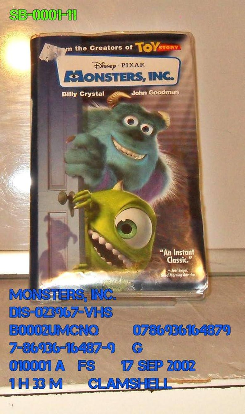 Monsters, Inc. [VHS] - Etsy