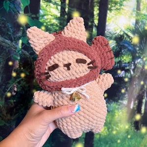 Chubby Takoyaki Cat Amigurumi Collectible Crochet Plushie